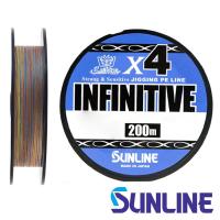 Шнур Sunline Infinitive PE X4 200m multicolor #1.5 28lb 0.205mm 12.7kg