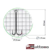Крючки двойные Mottomo ZX03-XL #3/0 10шт