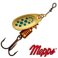 Блесна вертушка Mepps Comet Decore 1 OR BLU 3.5gr Золото голубой