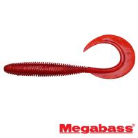 Мягкие приманки Megabass Kemuri Curly 4.5 clear red 7шт