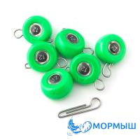 Груз Мормыш Таблетка разборная зеленая 24gr 10шт