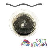 Мягкие приманки Nyashki.Club Червь Лапша Доширак 90 черный 12шт
