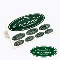 Наклейка Trout Shop Sticker Green 16.5x12cm