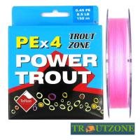 Шнур Trout Zone PEx4 Power Trout 150m fluo pink #0.35 6.3lb 2.8kg