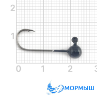 Джиг-головки Мормыш Шар UltraLight #4 черный 0.8gr 10шт