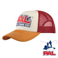 Бейсболка PAL Feel The Fishing Vibe 23 PAL PVC-2302 бордовая сетка, коричневый козырек