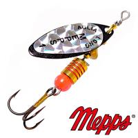 Блесна вертушка Mepps Aglia Long Rainbo 1 NR 4.5gr Черный