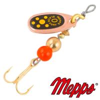 Блесна вертушка Mepps Comet Black Fury 0 CU JN 2.5gr Медь Желтый