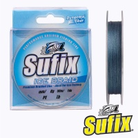 Шнур Sufix Ice Braid grey 50m #0.3 8lb 0.08mm 3.7kg