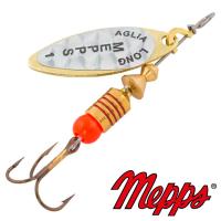 Блесна вертушка Mepps Aglia Long Rainbo 1 OR 4.5gr Золото