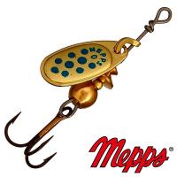 Блесна вертушка Mepps Comet Decore 0 OR BLU 2.5gr Золото голубой