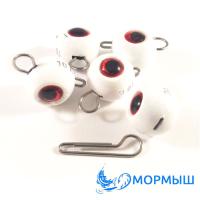 Груз Мормыш Чебурашка разборная белая 8gr 10шт