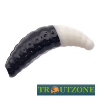 Мягкие приманки Trout Zone Maggot 1.6 Black White 10шт