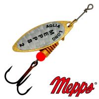 Блесна вертушка Mepps Aglia Long Rainbo 2 OR 7gr Золото