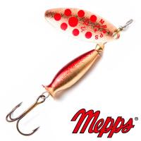 Блесна вертушка Mepps Aglia Long Heavy 1+ CU OR RG 12gr Медь Золото Красный