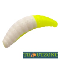 Мягкие приманки Trout Zone Maggot 1.6 White Chartreuse 10шт