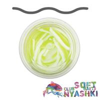Мягкие приманки Nyashki.Club Червь Лапша Доширак 90 белый/шартрез 12шт