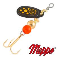 Блесна вертушка Mepps Comet Black Fury 0 NR JN 2.5gr Черный Желтый