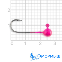 Джиг-головки Мормыш Шар UltraLight #2 розовый 0.8gr 10шт