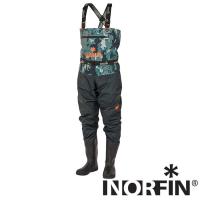 Вейдерсы Norfin Pilot Bootfoot Camo с сапогами M 43