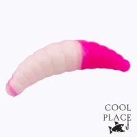 Мягкие приманки Cool Place Maggot Stretch 40mm сыр 14 белый/розовый