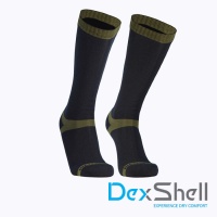 Водонепроницаемые носки DexShell Trekking черный/зеленый L(43-46)
