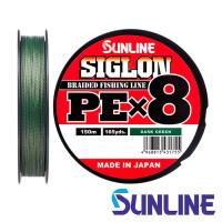 Шнур Sunline Siglon PE X8 150m dark green #0.8 12lb 0.153mm 6kg