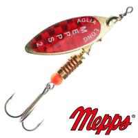Блесна вертушка Mepps Aglia Long Redbo 2 OR 7gr Золото