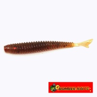 Мягкие приманки Bomber Baits U30 Fish Tail Ringer 30mm 001 UV Motor Oil 12шт