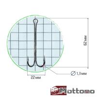 Крючки двойные Mottomo ZX03-XL #2/0 10шт