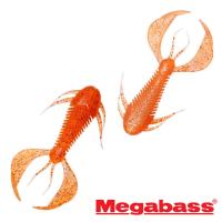 Мягкие приманки Megabass Rock Hog 2.5 clear orange/rainbow flake 7шт