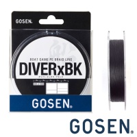 Шнур Gosen Diver x Black 4PE 200m black #1 17lb 0.165mm 7.9kg