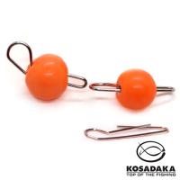 Вольфрамовые чебурашки Kosadaka 4gr Orange Glowing 2шт