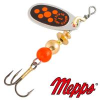 Блесна вертушка Mepps Comet Black Fury 1 AG OR 3.5gr Серебро Оранжевый