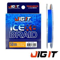 Шнур Jig It Tokuryo Ice Braid X8 50m blue #1 18lb 0.12mm 8.2kg