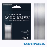 Шнур Unitika Long Drive PE X4 White 150m #0.3 6lb 2.7kg