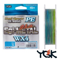 Шнур YGK G-Soul Egi Metal WX4 150m multicolor #0.4 8lb 0.104mm 3.4kg