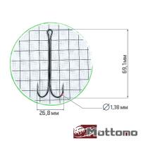 Крючки двойные Mottomo ZX03-XL #4/0 10шт