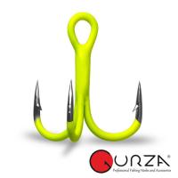 Крючок тройной Gurza Round Treble Hook ST-36 UV #8 BC chartreuse