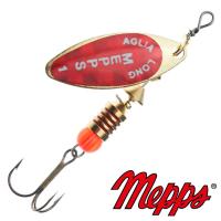 Блесна вертушка Mepps Aglia Long Redbo 1 OR 4.5gr Золото