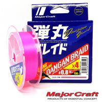 Шнур Major Craft Dangan Braid PE X4 Eging Special 150m pink #0.8 14lb 0.12mm 6.1kg