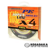 Шнур Kosadaka Super Line PE X4  300m Multicolor 0.14mm 6.8kg 15lb