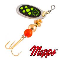 Блесна вертушка Mepps Comet Black Fury 1 AG CH 3.5gr Серебро Chartreuse