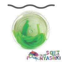 Мягкие приманки Nyashki.Club Червь Лапша Доширак 90 зелёный 12шт