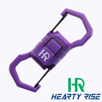 Карабин Hearty Rise Magnetic Locking Dual Carabine фиолетовый
