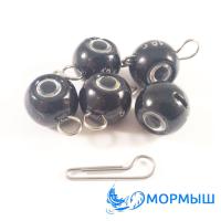 Груз Мормыш Чебурашка разборная черная 7gr 10шт