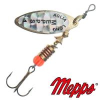 Блесна вертушка Mepps Aglia Long Rainbo 1 AG 4.5gr Серебро