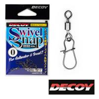 Вертлюжки с карабином Decoy Swivel Snap SN-9 #0 9kg 6шт