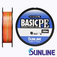 Шнур Sunline Basic PE HG 200m multicolor #1.2 20lb 0.187mm 9.2kg
