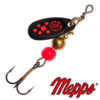 Блесна вертушка Mepps Comet Black Fury 0 NR OR 2.5gr Черный Оранжевый